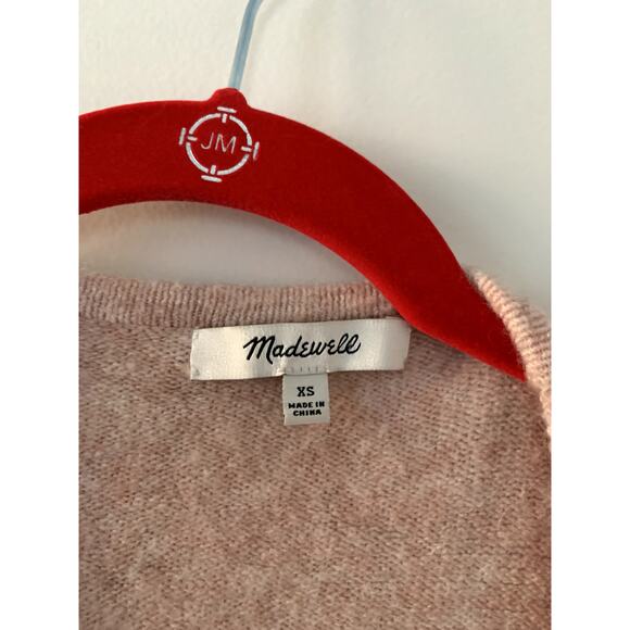 Madewell Edgewater Orange Colorblock Knit Cardigan Size Extra Small - Picture 4 of 7